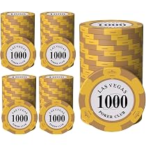 Amazon | East Leaf ポーカーチップ クレイ製 カジノチップ 1000 面値